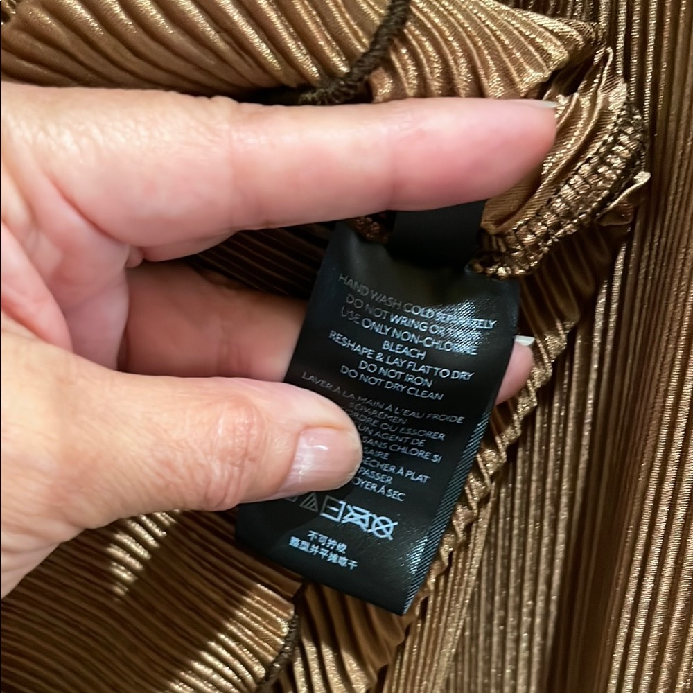 Brown Ribbed Button-Up Top - Picture 7 of 7